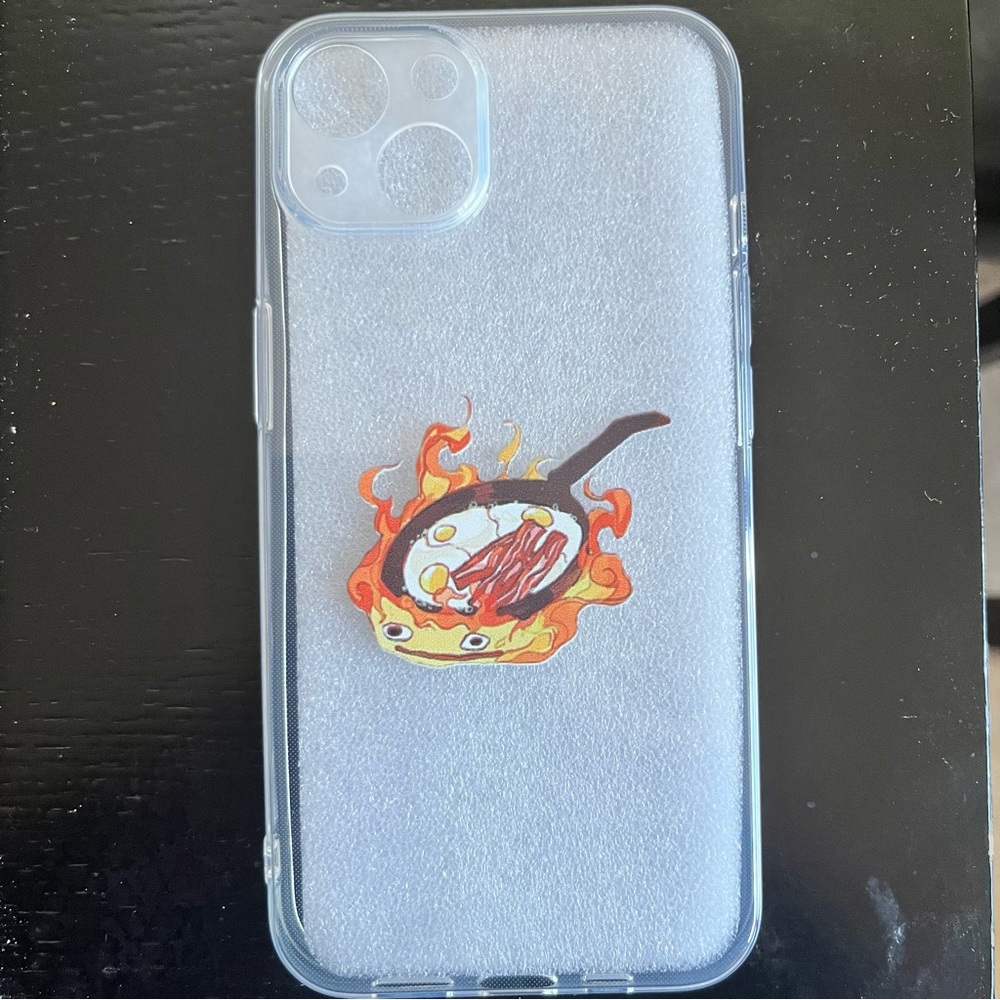 iphone 13 Studio ghibli clear calcifer phone case